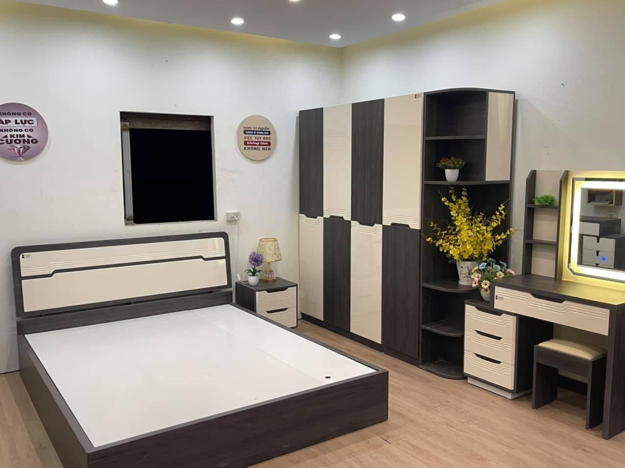  Combo Phòng Ngủ Tủ Quần Áo + Giường + Táp + Bàn Trang Điểm Giá Rẻ